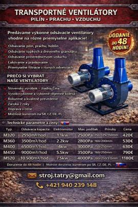 Urządzenie odciągowe Transportné ventilátory  |  Suszarnie, technika powietrzna | Maszyny do obróbki drewna | Juraj polovka šneky výroba 