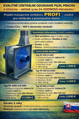 Urządzenie odciągowe Transportné ventilátory  |  Suszarnie, technika powietrzna | Maszyny do obróbki drewna | Juraj polovka šneky výroba 