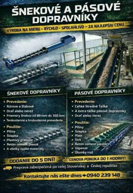 Inne urządzenia techniczne Strojtatry |  Urządzenia do cięcia | Maszyny do obróbki drewna | Juraj polovka šneky výroba 